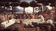 BOTTICELLI, Sandro The Story of Nastagio degli Onesti (third episode) fdgfd oil painting artist